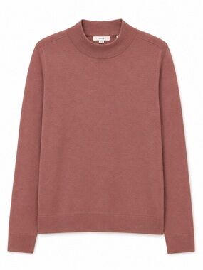 Vince Wool Cashmere Blend Mock Neck Sweater Dusty Rose Mauve XL Lightweight